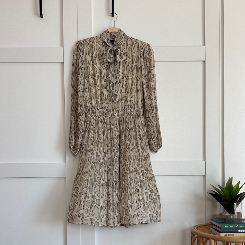 Anthropologie Current Air Snake Print Midi Dress